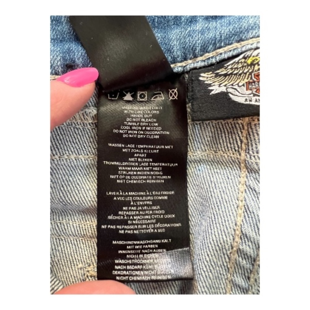 EUC Harley Davidson women’s embellished embroidered pocket jeans | size 10L - Picture 10 of 10